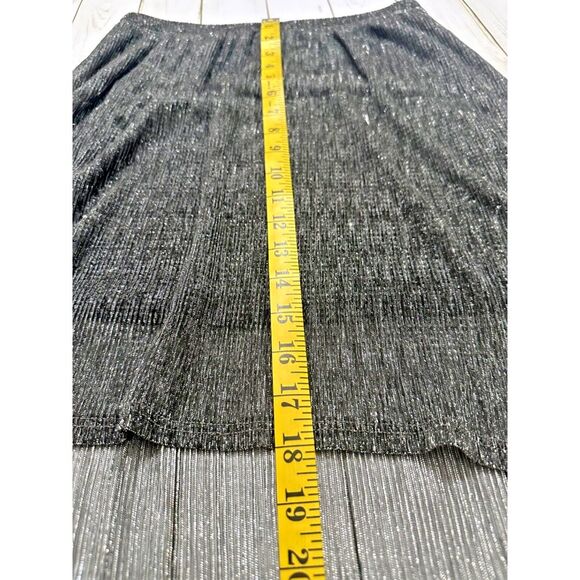 Lily White Metallic‎ Silver High Low Skirt skirt Fairy Grunge, Retro, Disco - Picture 4 of 6